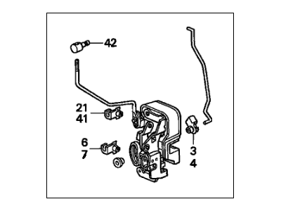 Honda 72150-S00-A01 Lock Assembly, Left Front Door