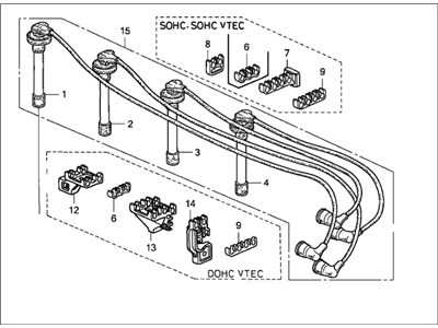 Honda 32722-P2T-405 Wire, Ignition (Sumitomo)