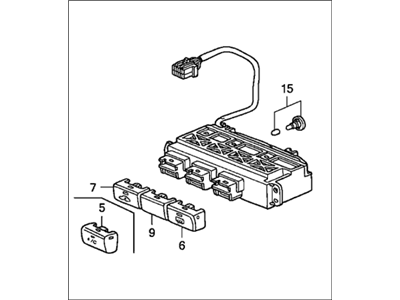 2000 Honda Civic A/C Switch - 79510-S04-A11ZA