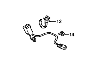 Honda 04816-S02-305ZB Buckle Set, L. FR. Seat Belt *NH178L* (EXCEL CHARCOAL)