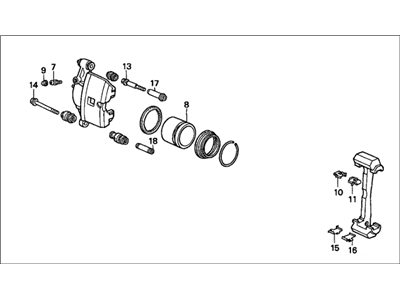 Honda 45230-SH3-L02RM Caliper Assembly, Driver Side (Reman) (Akebono)