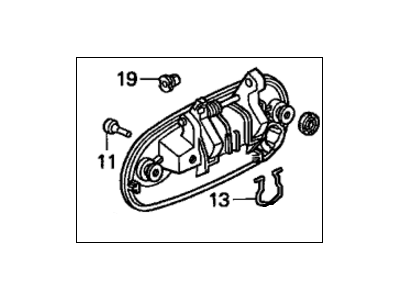 Honda 72180-S00-A03ZS Handle Assembly, Left Front Door (Outer) (Electron Blue Pearl)