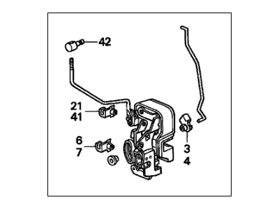 Honda 72110-S00-A01 Lock Assembly, Right Front Door