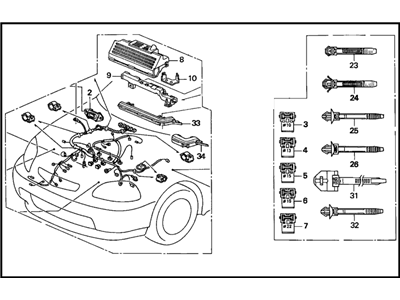 Honda 32110-P2R-A00 Wire Harness, Engine