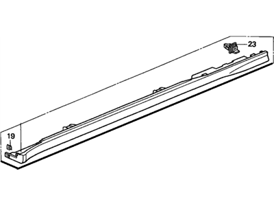 Honda 71800-S02-A00ZE Garnish Assy., R. Side Sill *NH592P* (STARLIGHT BLACK PEARL)