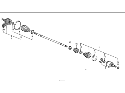 1999 Honda Civic Axle Shaft - 44305-S01-A81