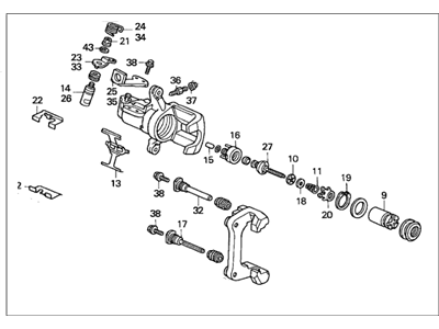 2000 Honda Civic Brake Caliper - 06432-S04-505RM