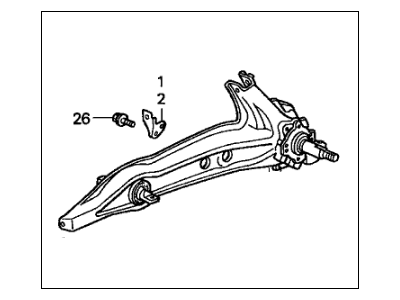 Honda 52371-S04-A00 Arm, Left Rear Trailing (Drum)