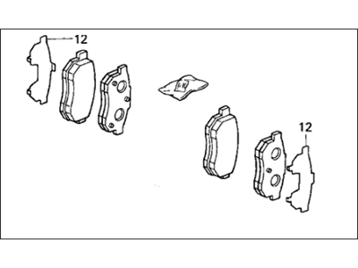 Honda 43022-S04-030 Pad Set, Rear (7Clp-13S)