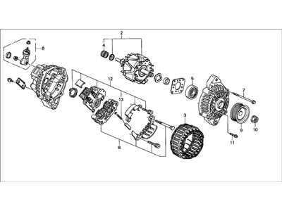 Honda 06311-PEJ-505RM Alternator Assembly (Reman)