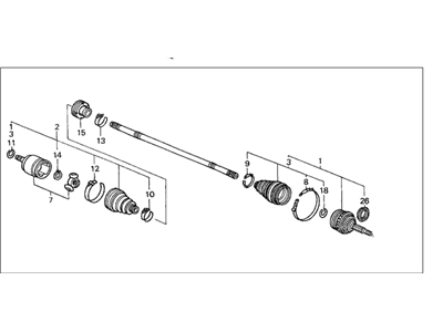 Honda 44306-S04-J10 Driveshaft Assembly, Driver Side