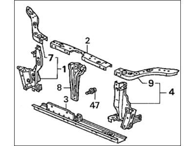 Honda 60400-S3Y-A00ZZ Bulkhead, Front