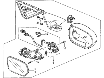 2006 Honda Insight Car Mirror - 76200-S3Y-A01ZK