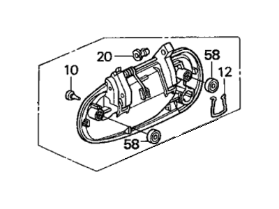 2000 Honda Insight Door Handle - 72180-S3Y-003ZD