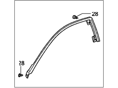 2002 Honda Insight Weather Strip - 72365-S3Y-003