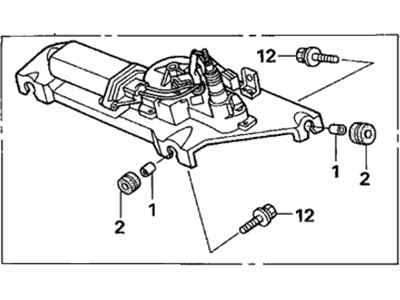 Honda 76710-S3Y-A01 Motor, Rear Windshield Wiper