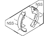 Honda Passport Brake Shoe Set - 5-87831-723-1 Shoe Kit Brake, Rear