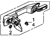 Exterior Genuine Honda 72640-TK8-A11ZM Slide Door Handle Assembly Right Exterior Genuine Honda 72640-TK8-A11ZM Slide Door Handle Assembly Right