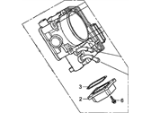 Honda Accord Throttle Body - 16400-R40-A02 Throttle Body, Electronic Control (Gmd7B)