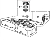 Honda Accord Fuel Tank - 17044-TA0-L00 Tank Set, Fuel