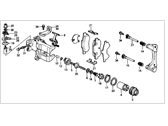 Honda CRX Brake Caliper - 43210-SK7-013 Caliper Assembly, Right Rear (7Clp-13S) (Nissin)