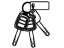 Honda 06350-T2A-C01 Cylinder Set, Key