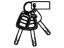 Honda 06350-TR0-K11 Cylinder Set, Key