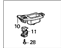 Honda 35760-SX0-A01ZE Sub-Switch Assembly, Passenger Side Power Window (Light Fern Green)