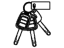Honda 06350-TR0-K31 Cylinder Set, Key