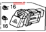 Honda 35510-SDA-A11 Switch Assembly, Hazard & Passenger Srs Indicator