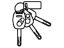 Honda 06350-T0A-A11 Cylinder Set, Key