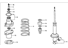 Honda 52620-S5A-A73 Shock Absorber Assembly, Left Rear