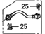 Honda 01468-TF0-000 Hose Set, Left Rear Brake