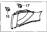 Honda 84131-TF0-N81ZA Garnish Assy., R. Quarter Pillar *NH220L* (CLEAR GRAY)