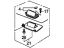 Honda 83230-TK6-A02ZB Sunvisor Assembly, Passenger Side (Grayge) (Mirror)