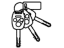 Honda 06350-TR2-A01 Cylinder Set, Key