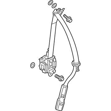 Honda 04814-T3L-A00ZC Outer Set, Right Front Seat Belt (Sandstorm)