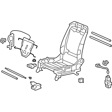 Honda 81526-TA0-A75 Frame, L. FR. Seat