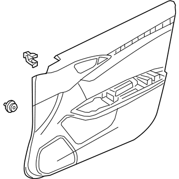 Honda 83552-TGG-A11ZA Lining, L. FR. Door Assy. (Lower) *NH900L* (DEEP BLACK)