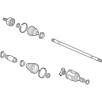 Honda 44306-SZT-J00 Driveshaft Assembly, Driver Side