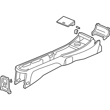 Honda 83420-S5A-A01ZD Console Set, Center *YR169L* (MILD BEIGE)