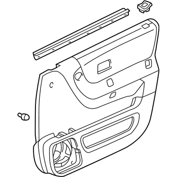 Honda 83580-S10-000ZC Lining Assy., L. FR. Door *NH264L* (CLASSY GRAY)