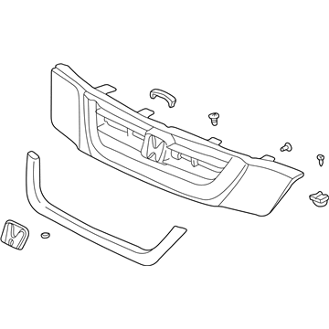 1997 Honda CR-V Grille - 75100-S10-610ZA