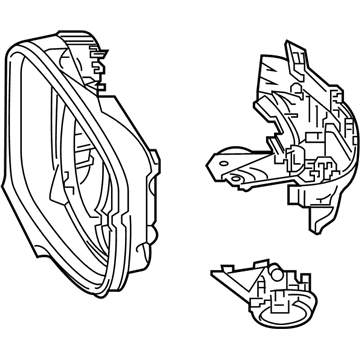 Honda 76255-THR-K11 Housing Set, Driver Side (Automatic Turn)