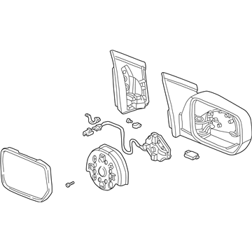 Honda 76250-S0X-A21 Mirror Assembly, Driver Side Door