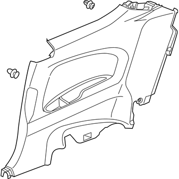 Honda 83730-T3L-A01ZA Lining Assy., R. RR. Side *NH167L* (GRAPHITE BLACK)