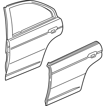 Honda 67550-S5A-A91ZZ Panel, L. RR. Door (DOT)