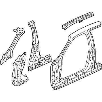 Honda 04635-S84-A00ZZ Panel Set, R. FR. (Outer)