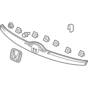 Honda 74890-T5R-A11 Garnish Assembly, Rear License