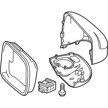 Honda 76205-SZT-A51ZA Housing Set, Passenger Side (Milano Red)